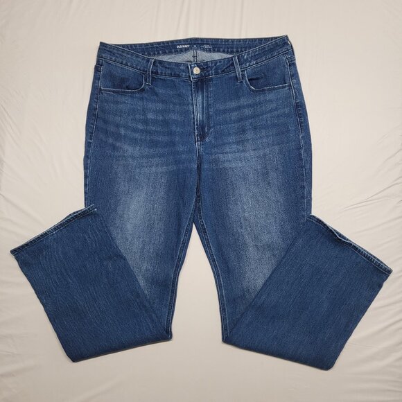 Old Navy Jeans Wow Boocut Womens Size 16 Mid Rise Stretch 37 X 31 Denim Pants - Picture 1 of 15